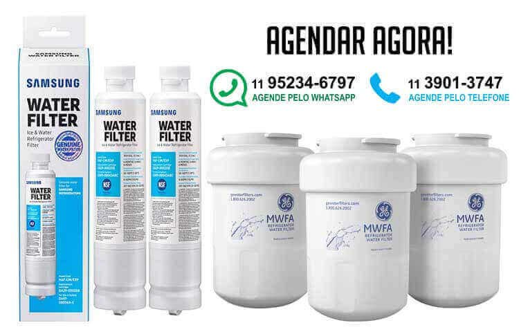 Troca de filtro de água refrigerador four flex
